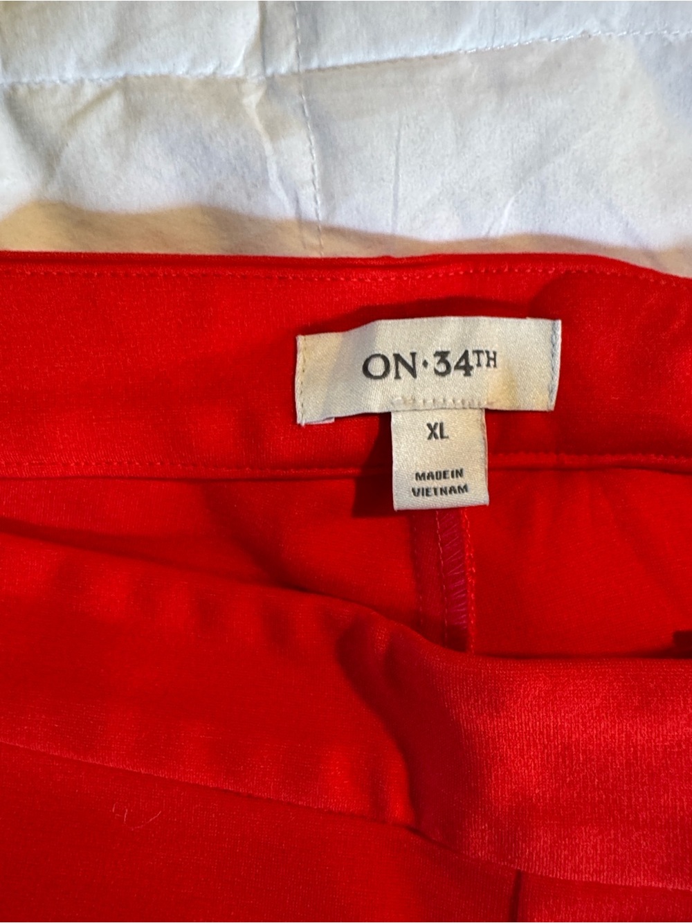 On * 34th Fiery Red Ponte Kick-Flare Ankle Pants - Picture 4 of 4